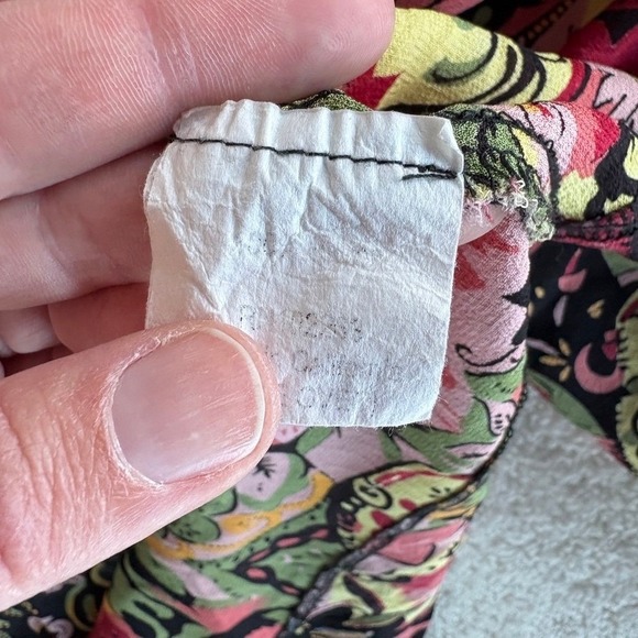 Kimono Loco Floral Paisley Open Front Boho Tie Waist Robe Tunic L/XL Multi Color - Picture 9 of 13